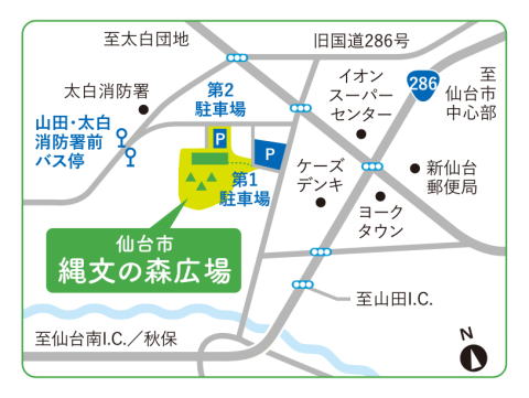 縄文の森広場の地図