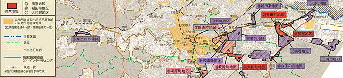 大規模集客施設の立地規制対象地区