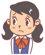 困っている女の子のイラスト