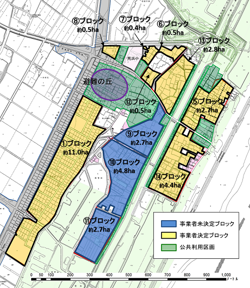 荒浜地区拡大図