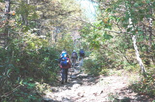 水神コースでの登山の写真