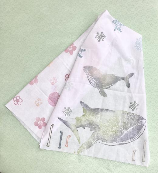 消しゴムはんこを押してオリジナル手ぬぐいをつくろう