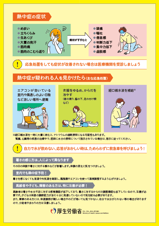 熱中症予防のためにチラシ裏