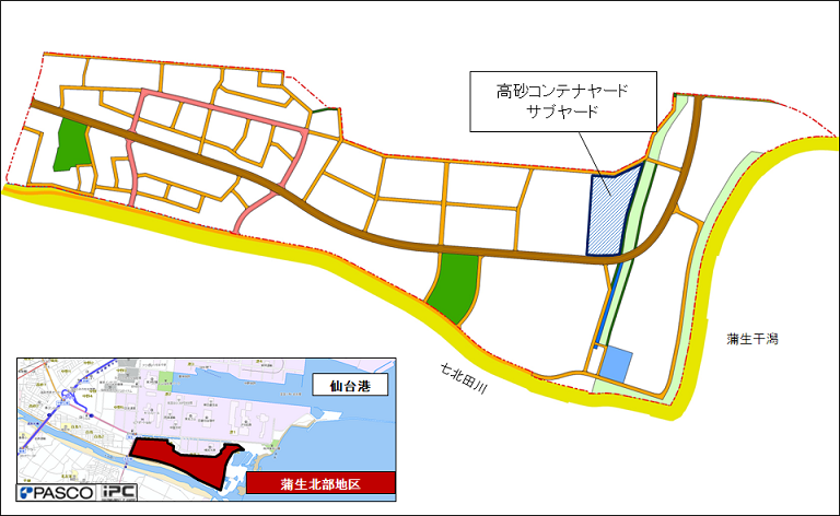 高砂コンテナヤードサブヤード位置図