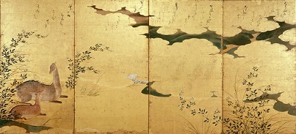 画像／萩に鹿図屛風
