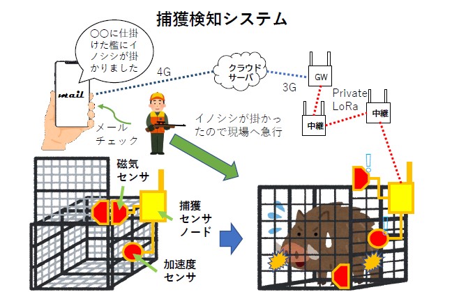 有害鳥獣捕獲検知システム