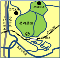 葛岡墓園の地図