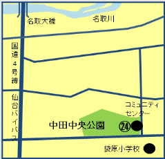 中田中央公園の地図