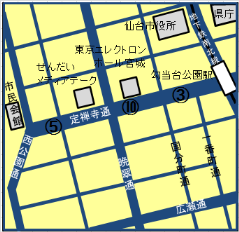 定禅寺緑地の地図