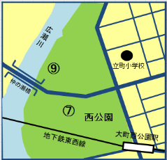 西公園の地図