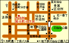 仙台市役所国分町分庁舎案内図