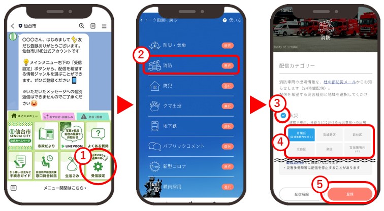 消防の受信設定方法