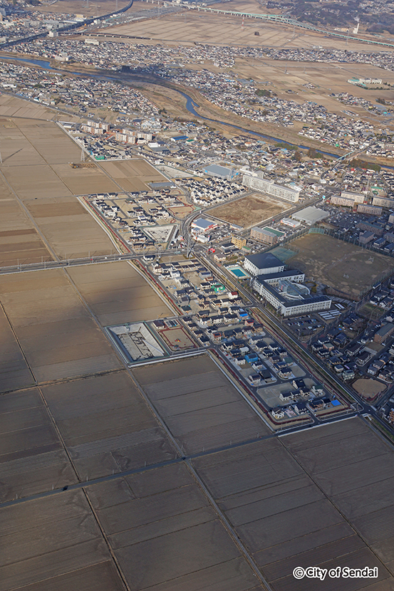 写真：田子西隣接地区の航空写真