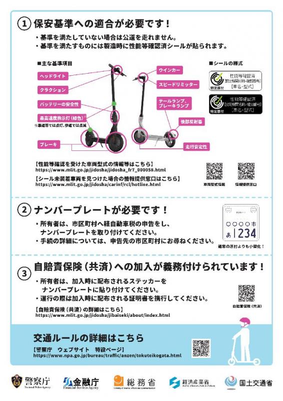 電動キックボードチラシ裏面