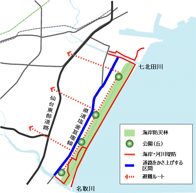 画像：避難施設イメージ図