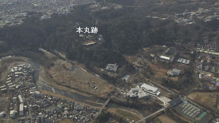 北東から見た仙台城跡写真