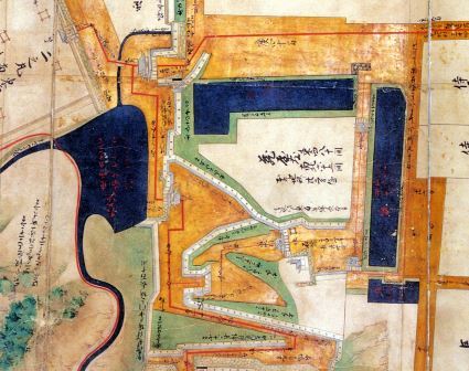 「奥州仙台城絵図」（三の丸付近）正保2年(1645)　仙台市博物館所蔵