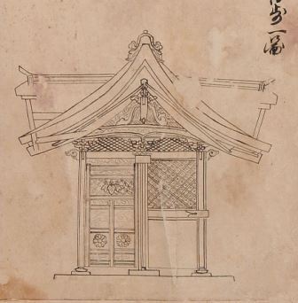 「仙台城及び江戸上屋敷主要建物姿絵図（千田家姿絵図）」御成門部分