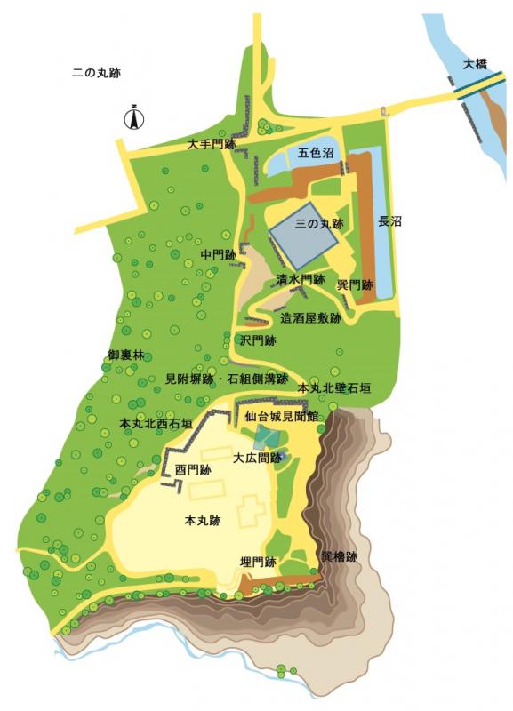 画像　仙台城跡ガイドマップ