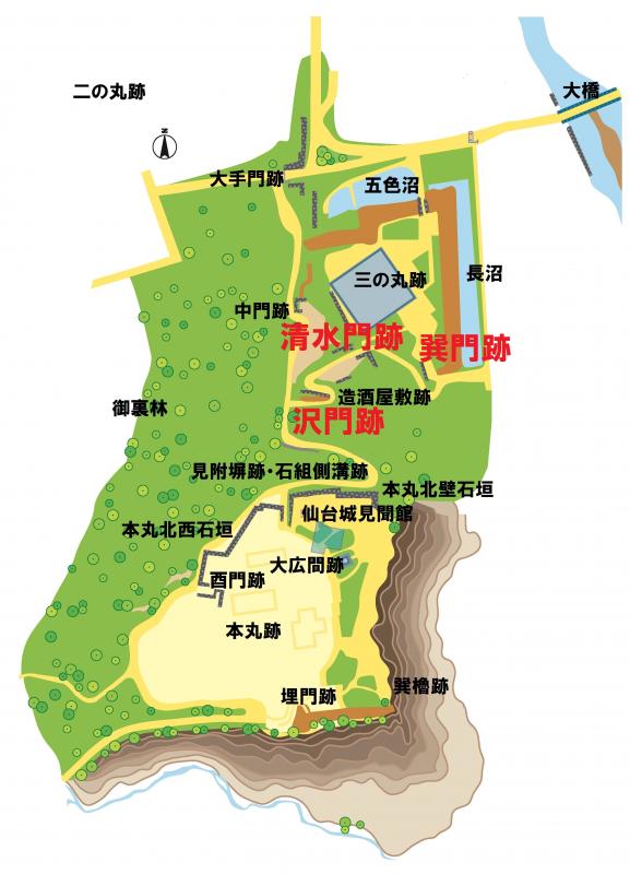 登城路〔巽門から〕マップ