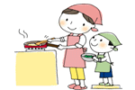 作ってみよう・子どもの食事・秋のイラスト