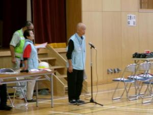 開会式での七郷地区町内会連合会長の挨拶