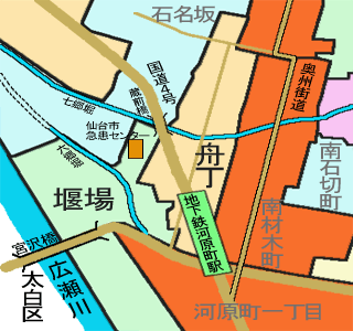 堰場の地図