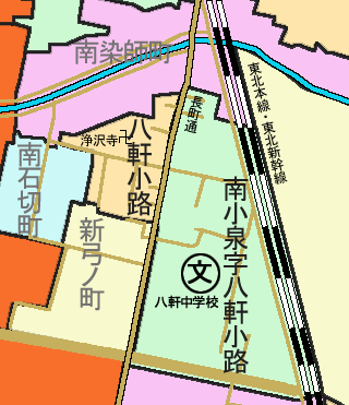 八軒小路の地図