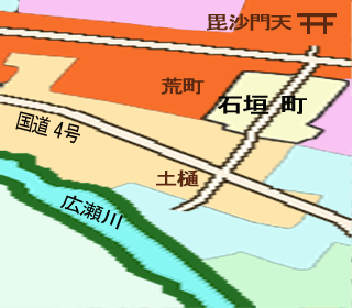 石垣町の地図