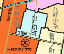 南石切町の地図