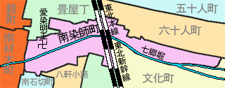 南染師町の地図