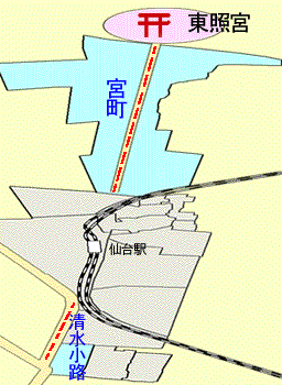 清水小路の地図