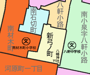新弓ノ町の地図