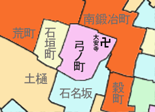 弓ノ町の地図