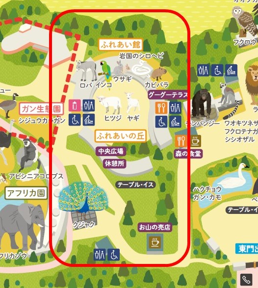 ふれあい館周辺マップ